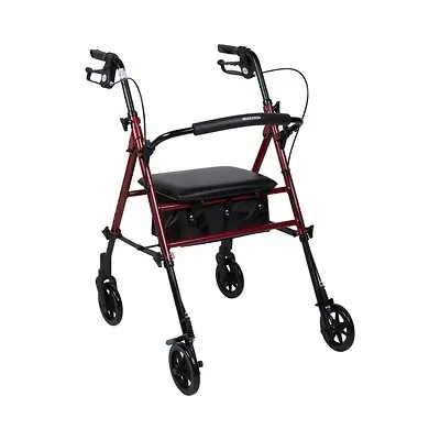 McKesson Brand - 146-RTL10261RD McKesson Four-Wheel Rollator