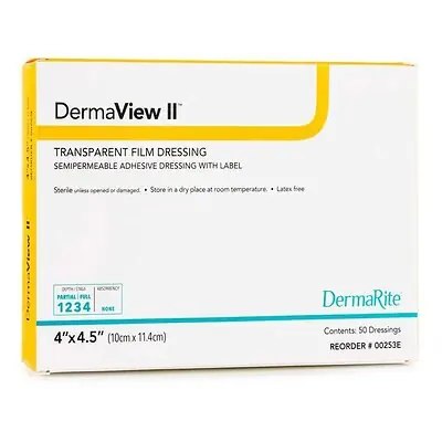 Sion Brands LLC - 00253E DermaView II™ Transparent Film Dressing with Border