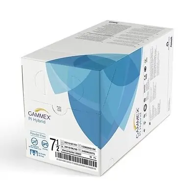 Ansell - 340063075 Surgical Glove GAMMEX® PI Hybrid Size 7.5 50 Pairs per Box Sterile Polychloroprene / Polyisoprene Standard Cuff Length Micro-Textured Natural Chemo Tested