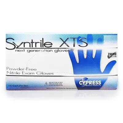 McKesson Brand 27-12 - Exam Glove Syntrile® XTS Small 200 per Box NonSterile Nitrile Standard Cuff Length Textured Fingertips Blue Chemo Tested - 200/Box, 2000/Case