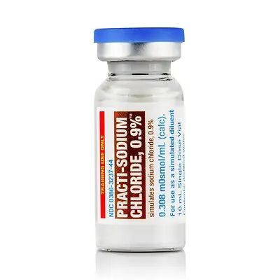 Wallcur - 478SC Clinical Training Medication Practi-Sodium Chloride 0.9%™ Liquid Vial 10 mL