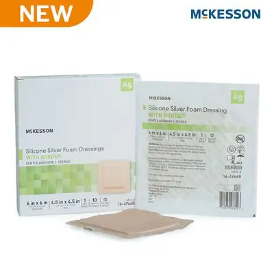 McKesson Brand - 16-4966B Silver Foam Dressing McKesson Square Sterile