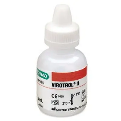 Bio-Rad Laboratories - 00104B Unassayed Control Virotrol® II HBs and HAV Antibodies Single Level, Class B 1 X 5 mL