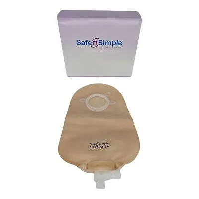 Safe N Simple - SNS7501134-NF Urostomy Pouch Safe n Simple™ Two-Piece System 9 Inch Length Without Barrier Drainable