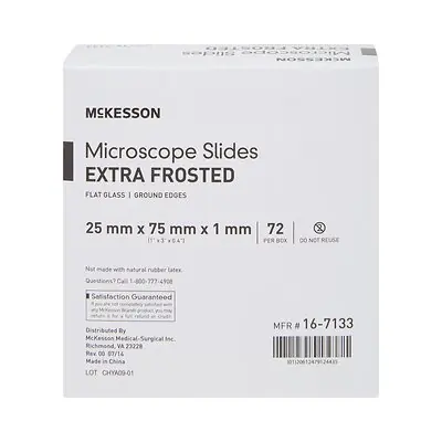 McKesson Brand 16-7133 - McKesson Glass Microscope Slide, 1 x 3 Inch x 1 mm - 1/Box, 20/Case