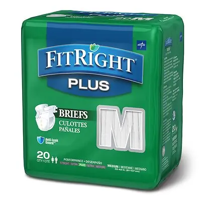 Medline - FITPLUSMD FitRight™ Plus Anti-Leak Guard Briefs