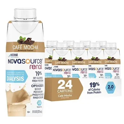 Nestle Healthcare Nutrition - 00043900185446 Novasource® Renal Café Mocha Formula for Patients on Dialysis