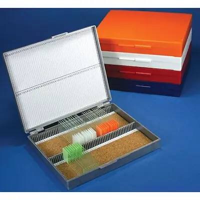 McKesson Brand - 177-513079G Slide Storage Box McKesson Dark Gray ABS Plastic / Cork 100 Slide Capacity