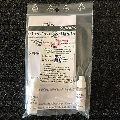 Orasure Technologies - 1001-0699 Control Set Syphilis Health Check® Syphilis Positive Level / Negative Level 2 X 1 X 0.5 mL