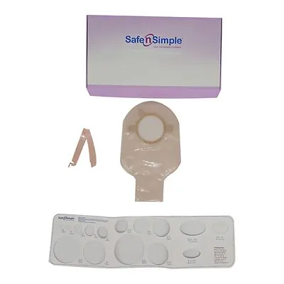 Safe N Simple - SNS7209214 Ostomy Pouch Safe n Simple™ Two-Piece System 9 Inch Length Without Barrier Drainable