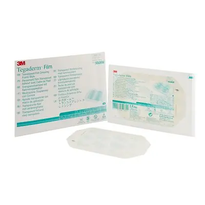 Solventum Corporation 9506W - Transparent Film Dressing 3M™ Tegaderm™ 4 X 4-3/4 Inch Frame Style Delivery Rectangle Sterile - 10/Box, 100/Case