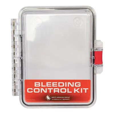 North American Rescue - ZZ-1000 Bleeding Control Wall Case Clear, Polycarbonate, 4 X 8-1/2 X 9-1/4 Inch For Individual Public Access Bleeding Control Kit