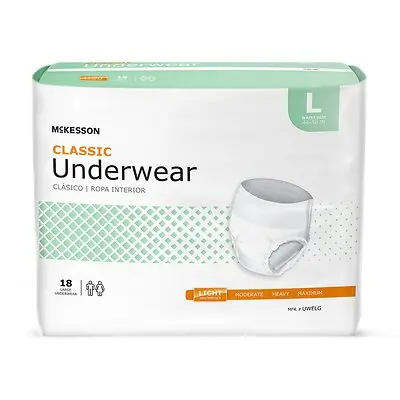 McKesson Brand - UWELG McKesson Classic Light Absorbency Incontinence Underwear