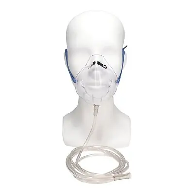 Sun Med - 4727-7-0-50 Oxygen Mask with ETCO2 Monitoring CapnoVue Elongated Style Adult One Size Fits Most Adjustable Head Strap