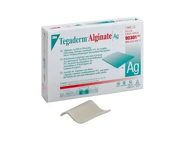 Solventum Corporation 90301 - Silver Alginate Dressing 3M™ Tegaderm™ Alginate Ag Square Sterile - 10/Box, 40/Case