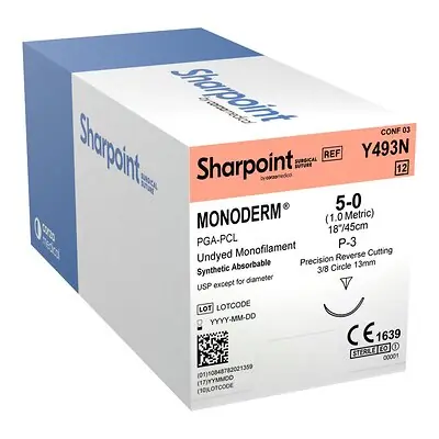 Surgical Specialties - Y493N Monoderm™ Suture with Needle