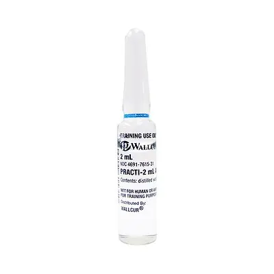 Wallcur - 401PA Clinical Training Medication Practi-2 mL Amp™ Liquid Ampule 2 mL