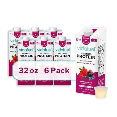 Vidafuel Inc - 02-222A Vidafuel Wellness Protein Drink with Collagen and Whey