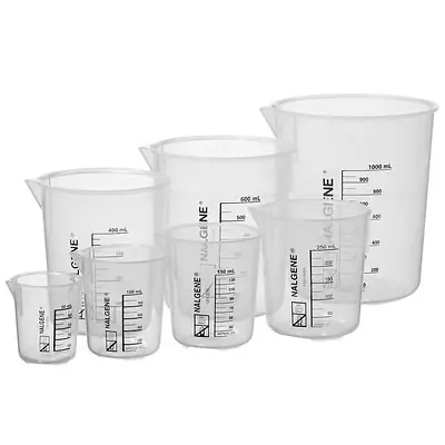 Thermo Scientific - 1201-1234 Laboratory Beaker Variety Pack Nalgene™ Griffin Low-Form Polypropylene 50 / 100 / 150 / 250 / 400 / 600 / 1
