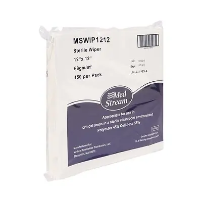McKesson Brand - MSWIP1212 McKesson Cleanroom Low Lint Wipes