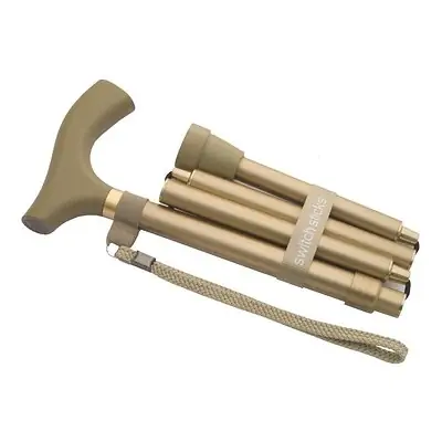Mabis Healthcare - 502-2000-0002 Switch Sticks® Gold Folding Cane