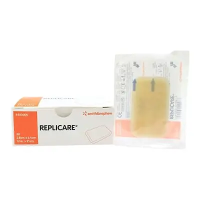 Smith & Nephew - 483000 Hydrocolloid Dressing Replicare Film Backing 1-1/2 X 2-1/2 Inch Rectangle Hydrocolloid / Film