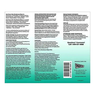Parker Labs - 48-70 Protex® Ultra Disinfectant Wipes