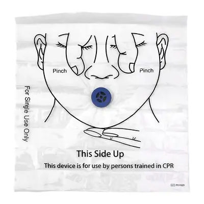 Medique Products - 80201 CPR Face Shield Medique One Way Valve 4 X 7 X 7 Inch Single Patient Use