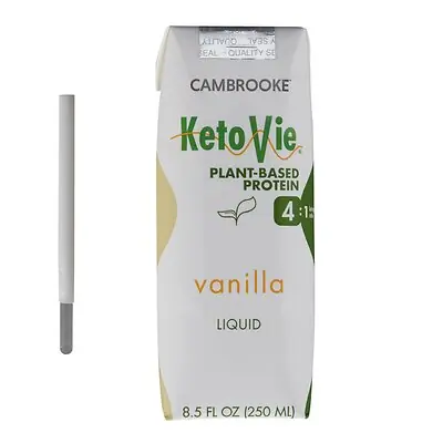 Cambrooke Therapeutics - 50603 Oral Supplement KetoVie® 4:1 Plant-Based Protein Vanilla Flavor Liquid 8.5 oz. Carton