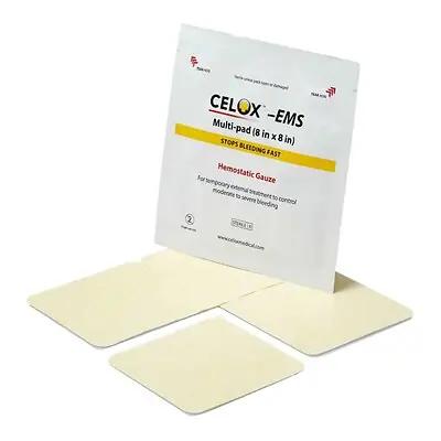 Safeguard US Operating LLC - 30-255 Hemostatic Dressing Celox™ EMS 8 X 8 Inch 2 per Pack Sterile