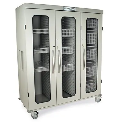 Harloff - MSPM83-00GK Medical Storage Cabinet Harloff Floor Standing Stainless Steel Without Drawers 2, 4 or 8 Shelves Keyed Lock