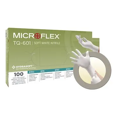 Microflex Medical - TQ-601-XS Soft White Nitrile Exam Glove