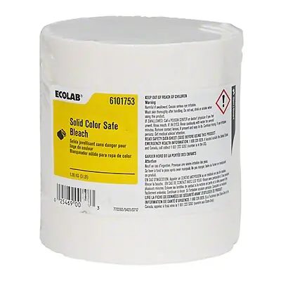 Ecolab - 6101753 Ecolab® Solid Color Safe Bleach Laundry Detergent