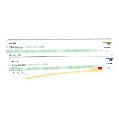 McKesson Brand - 16-LFOL3016 McKesson Hydrophilic-Coated Latex Foley Catheter