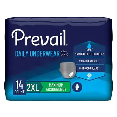 First Quality Products LLC - PUM-517 Prevail® Daily Underwear Maximum Absorbent Underwear