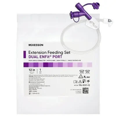McKesson Brand - 194-0121-12 McKesson Enteral Feeding Extension Set