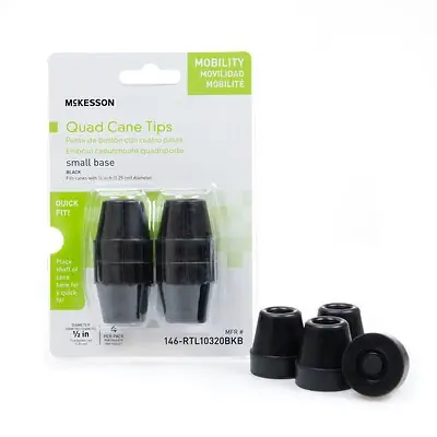 McKesson Brand - 146-RTL10320BKB McKesson Quad Cane Tips