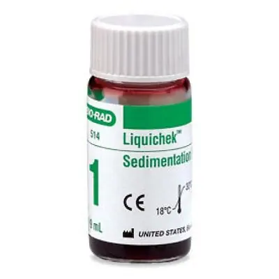 Bio-Rad Laboratories - 514 Hematology Control Liquichek™ Sedimentation Rate Level 1 9 mL
