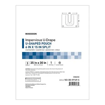 McKesson Brand - 183-I80-09169-S McKesson Sterile U-Drape with Pouch
