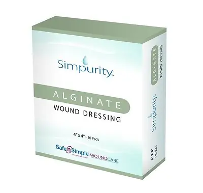 Safe N Simple - SNS50764 Alginate Dressing Simpurity™ Calcium Alginate 8 X 8 Inch Square