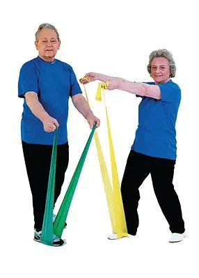 Fabrication Enterprises - 10-1238 Exercise Resistance Band TheraBand® Green 5 Inch X 25 Yard Heavy Resistance
