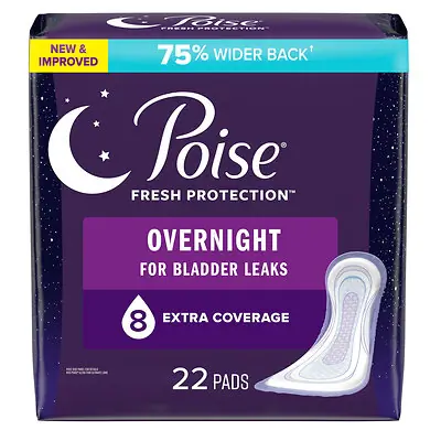 Kimberly Clark - 54943 Poise® Fresh Protection™ Overnight Bladder Control Pads