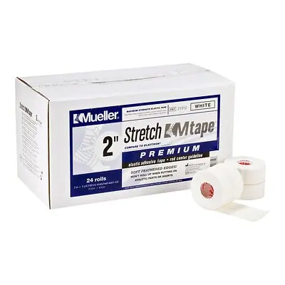 Mueller Sports Medicine - 21012 Athletic Tape Mueller® Stretch MTape Premium White 2 Inch X 5 Yard Elastic Adhesive NonSterile