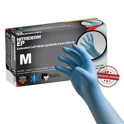Innovative Healthcare Corp - 182200 NitriDerm® EP Nitrile Extended Cuff Length Exam Glove