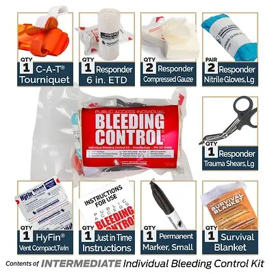 North American Rescue - 80-0466 Bleeding Control Kit Public Access Intermediate
