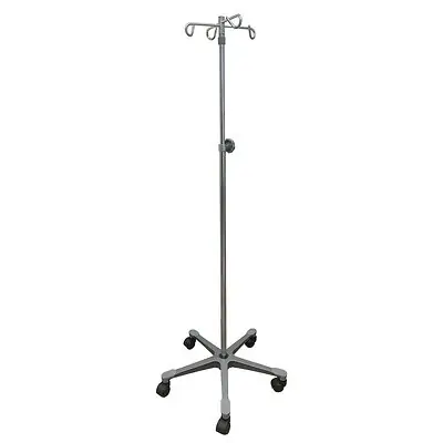 McKesson Brand - 16-11360 IV Stand Floor Stand 4 Hooks 5 Legs with Casters