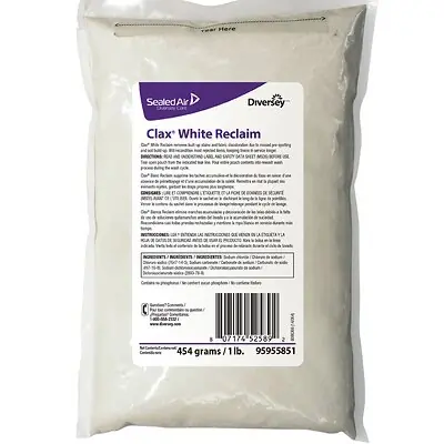 Diversey - 95955851 Laundry Stain Remover Diversey™ Clax® White Reclaim 1 lb. Bag Powder Chlorine Scent