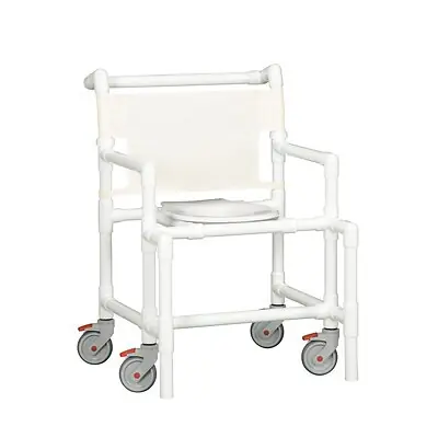 IPU - SC9200 OS Shower Chair ipu® Fixed Arms PVC Frame Mesh Backrest 24 Inch Seat Width 450 lbs. Weight Capacity