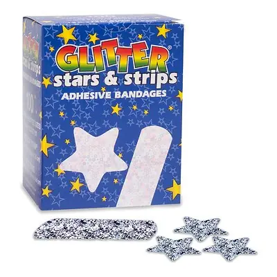 Dukal - GLIAST100 Glitter™ Stat Strip® Kid Design (Glitter Stars and Stripes) Adhesive Strip