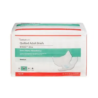 Cardinal - 77073 Wings™ Ultra Quilted Extra Heavy Absorbency Incontinence Brief
